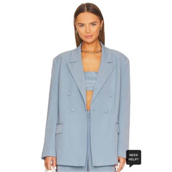 NWT Double Breasted Blazer in Storm WeWoreWhat Large - Picture 3 of 5